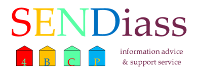 The logo for 'SENDiass4BCP' with the strapline 'information and support service'