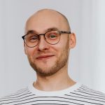 a man wearing glasses